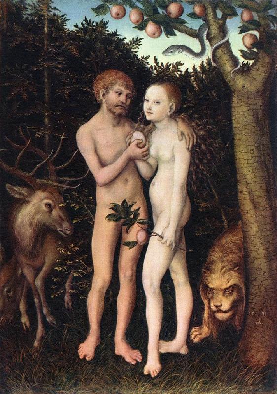 CRANACH, Lucas the Elder Adam and Eve 04 Sweden oil painting art